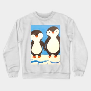 Two Penguins in Love Crewneck Sweatshirt